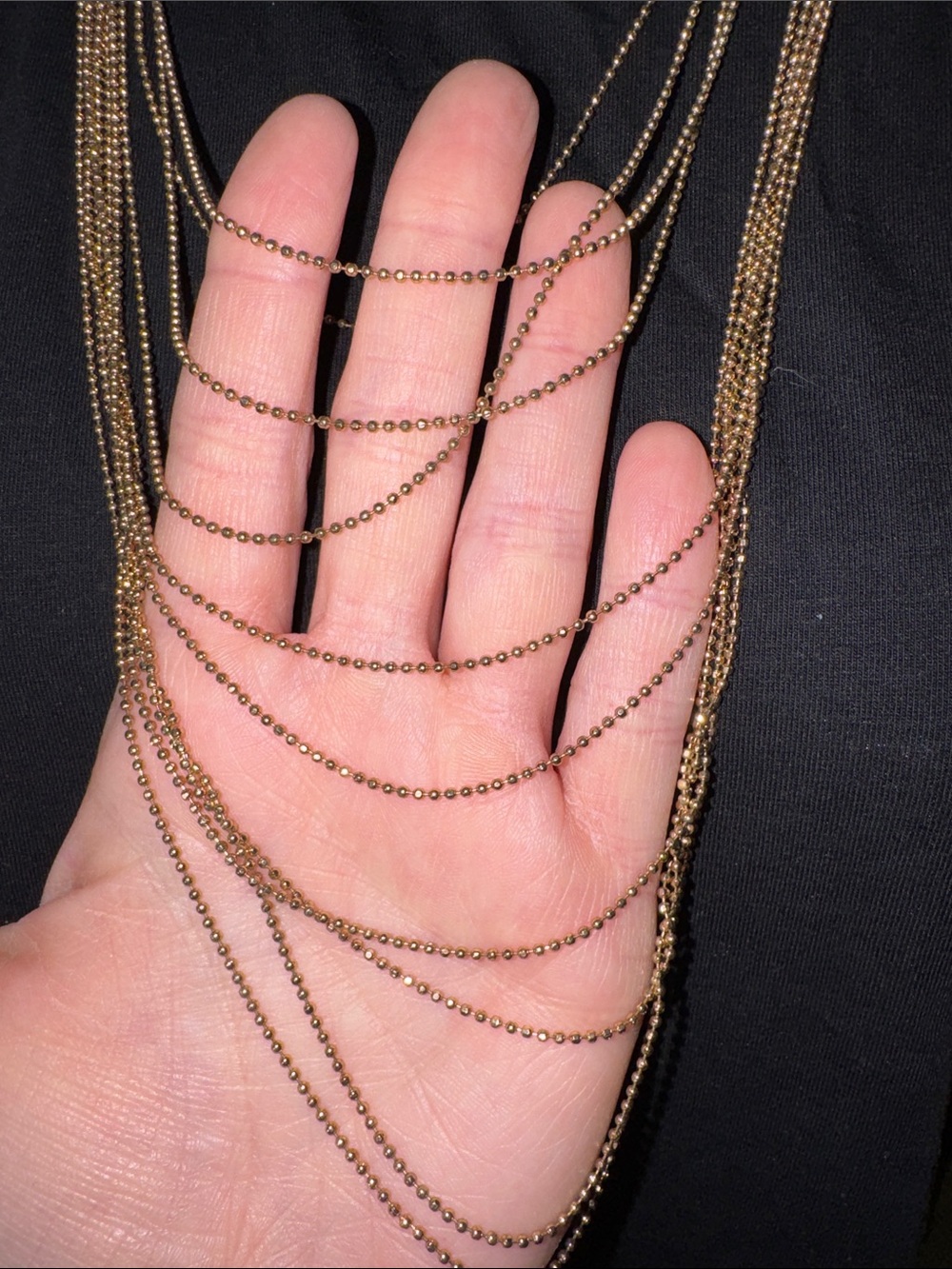 Gold Multi-Layer Statement Necklace - Women Jewelry - Picture 3 of 5